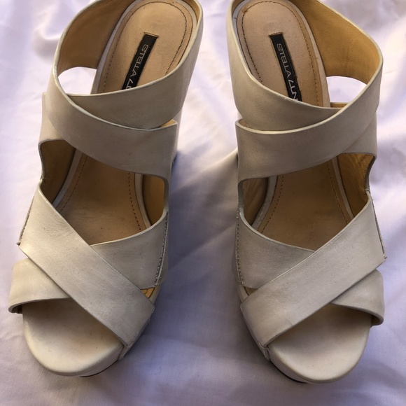 Stella Luna White Platform Wedge Sandal - Picture 2 of 13
